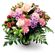 bouquet of roses carnations and alstroemerias. Ufa