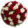 bouquet of red and white roses. Ufa