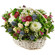basket of chrysanthemums and roses. Ufa