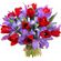 bouquet of tulips and irises. Ufa